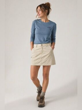 Patagonia Hiking Skirt Womens 2 Tan Outdoor Trail Utility Skirt‎